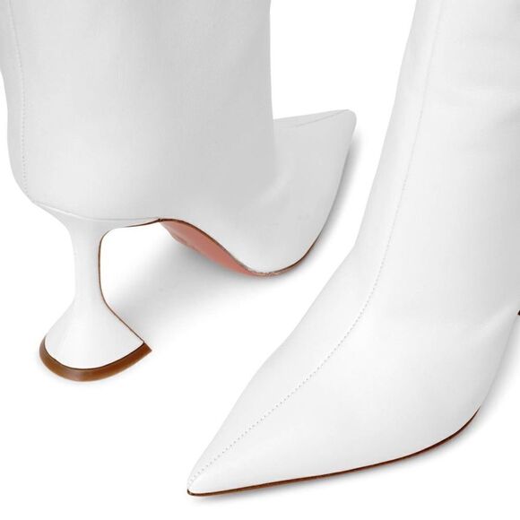 Revolve AMINA MUADDI Fiona Rain white leather boots, size 39 - Picture 5 of 16